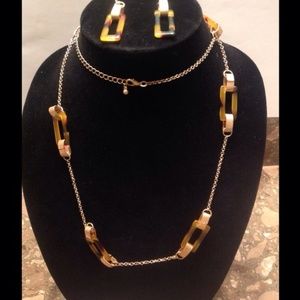 Animal Print Chic Necklace and Earring set