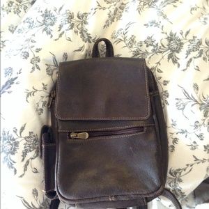 Small leather backpack