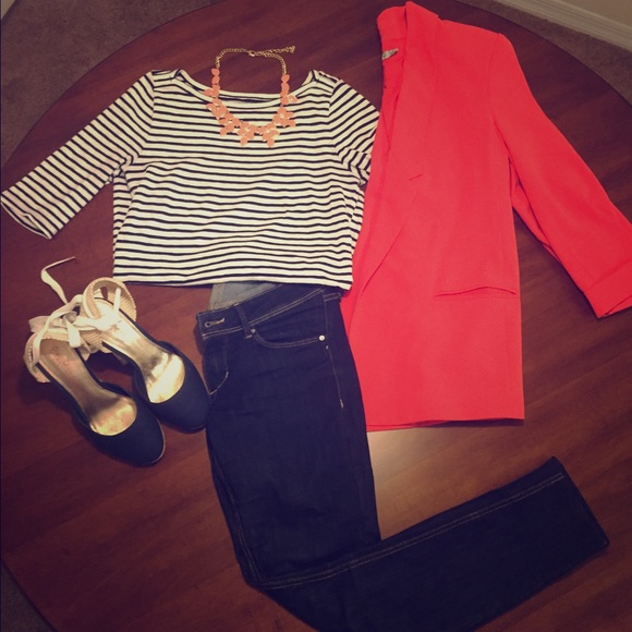 Eliza J Coral 3/4 length sleeve  Blazer