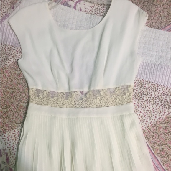 UO white formal graduation party dress