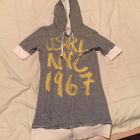 Polo Jeans short-sleeved striped hoodie