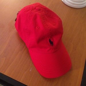 Red polo hat