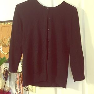 Basic black button down cardigan