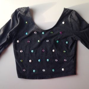 Beaded Tight Crop Top from Urban Outfitters