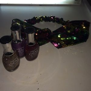 Headband and nail polish set