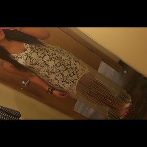 Lace/Fringe dress NWT
