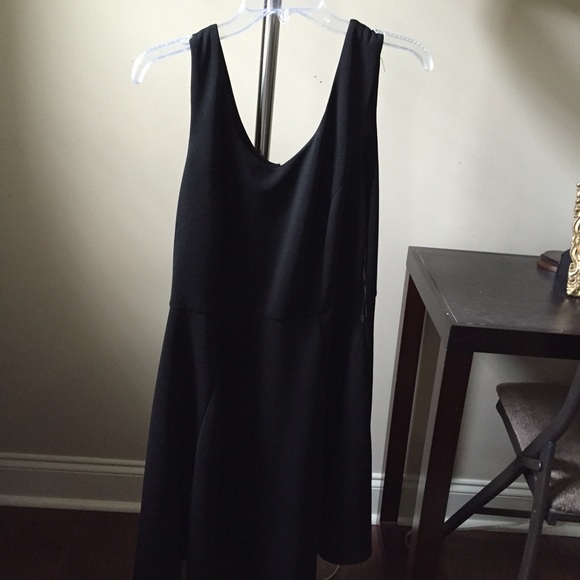 Black Lace Up Skater Dress Forever 21