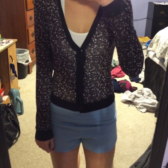 Black and purple button up