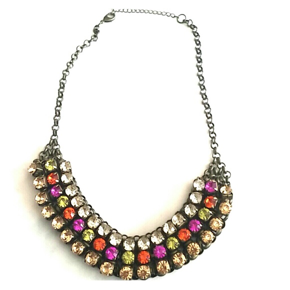 LOFT Statement Necklace  multicolored stones