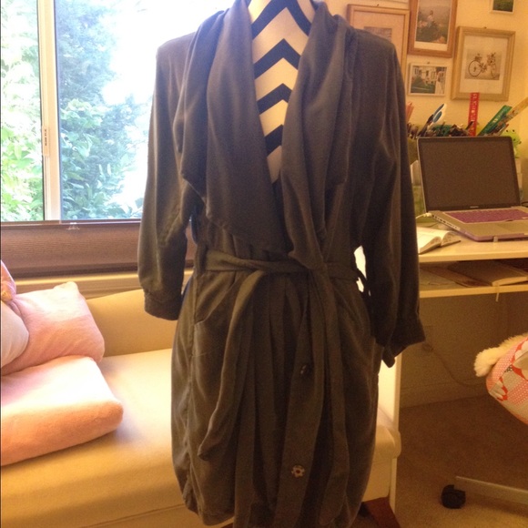 H&M black brown overcoat