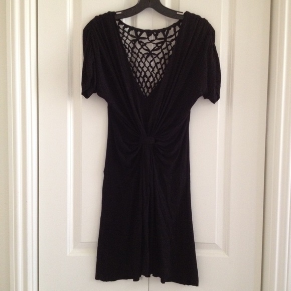Free People Black Lattice Knot Dress - sz XS