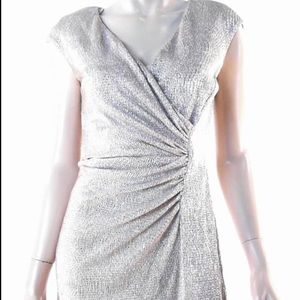 Ruched high waist sheath cocktail dress