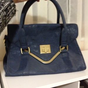 Navy blue handbag