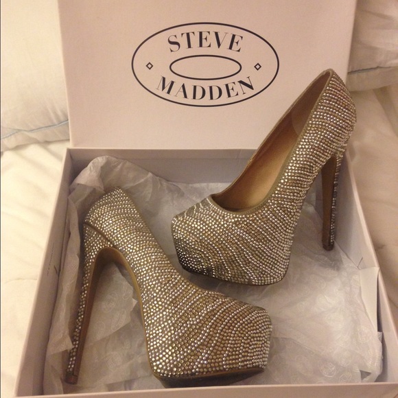 Sparkly platform heels