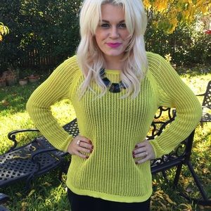 Neon yellow sweater