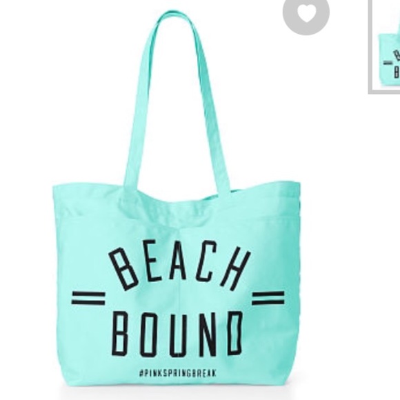 PINK Victoria's Secret Handbags - NWOT Victoria's Secret pink beach canvas tote