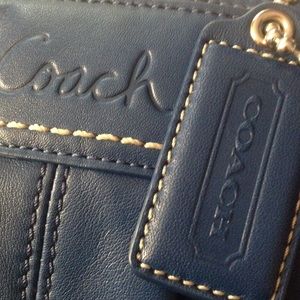 Authentic blue coach purse