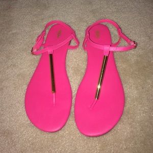 pink & gold sandals