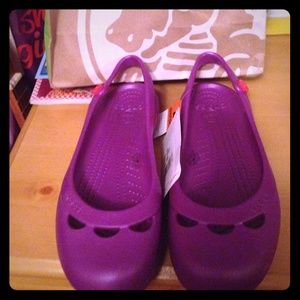 Purple crocs size 8
