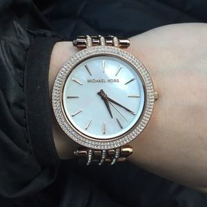 Michael Kors Rose Gold Watch w/ mother of pearl