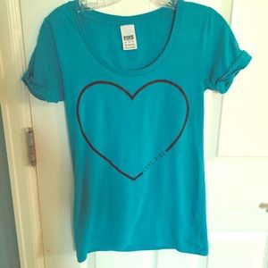 Teal t-shirt from Victoria's Secret PINK