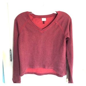 Burgundy cropped sweater