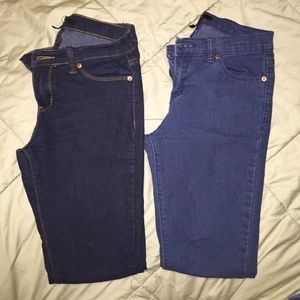 Dark and medium wash jeans