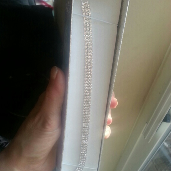 New in Box silver plated Cz bracelet