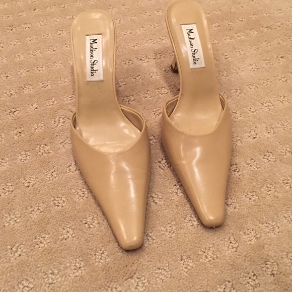 Nude slip on heels. Size 6.5  3" heel