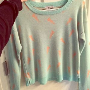 Lightning print sweater