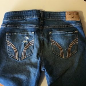 Hollister distressed boot cut jeans 3R