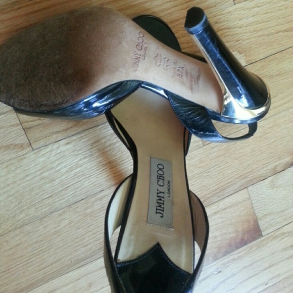 Jimmy Choo black leather heels. - Picture 4 of 4