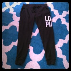 BUNDLE! Black PINK VS sweatpants! Size medium!