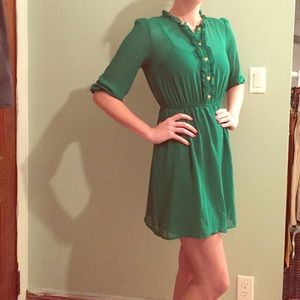 Green cocktail dress - S