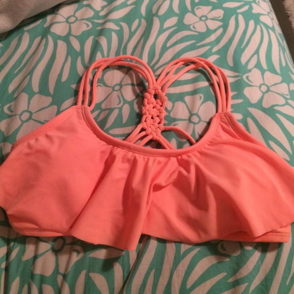 Peach bikini top