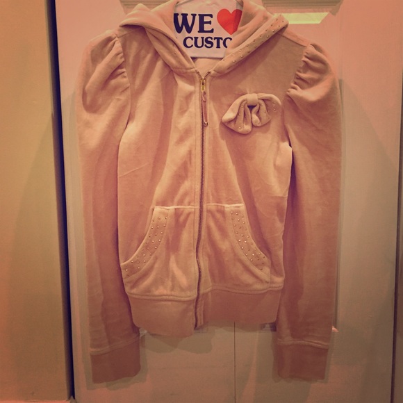 Juicy Couture Velour Track Jacket Pink