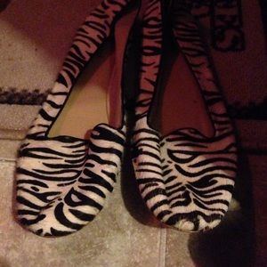 Zebra flat shoes