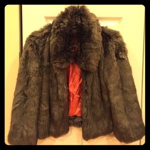 Trina Turk faux fur jacket NWOT