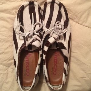 Zebra print clarks wallabees! VERY rare!!