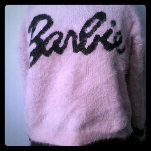 Forever 21 Fuzzy Barbie Sweater