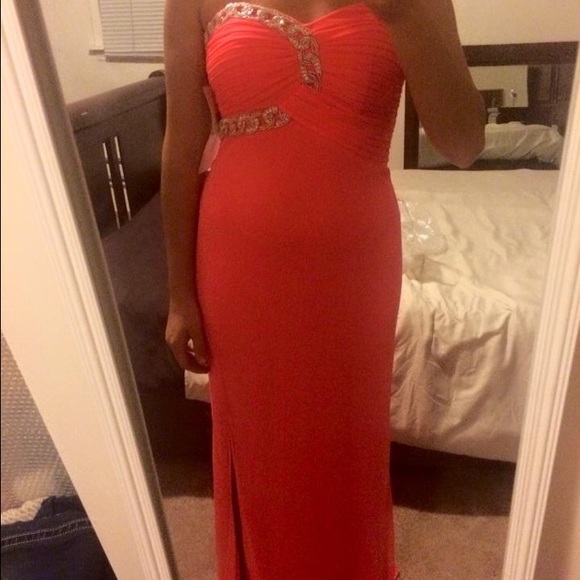 Coral formal dress