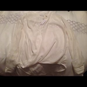 NWT New York & Company Sheer Faux Wrap