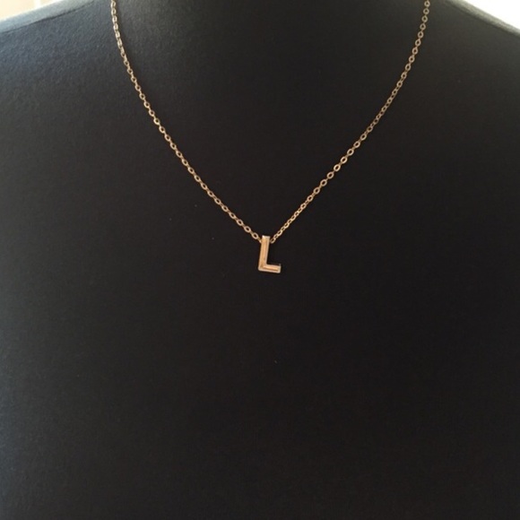 Gold letter L necklace