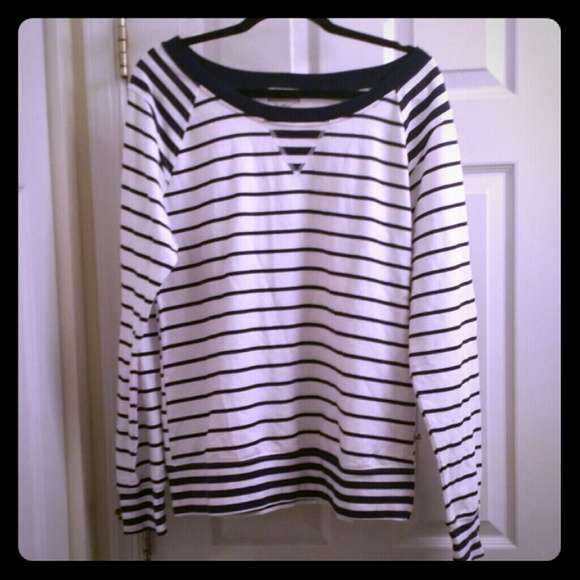 Navy and White striped shirt