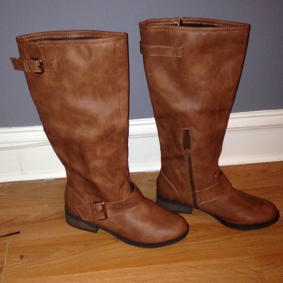 Brown high boots