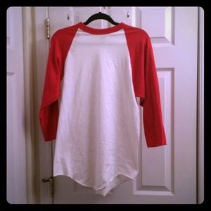 Red baseball T-shirt