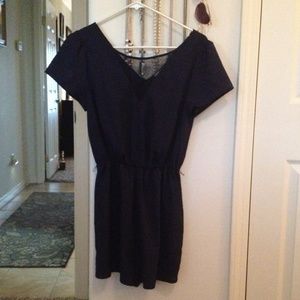 Forever 21 navy bow back romper