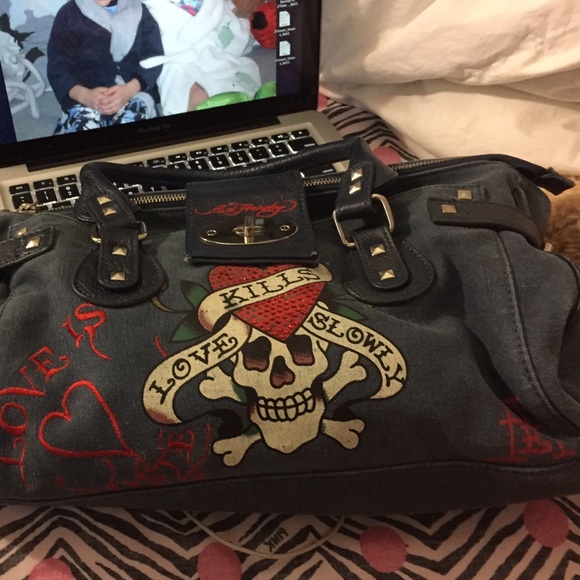 Ed hardy denim purse - Picture 1 of 1