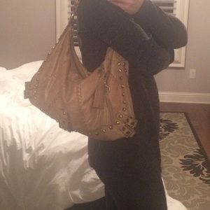 Tan leather Sabina handbag