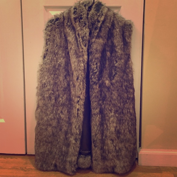 French Connection Faux Fur Vest NWT